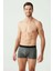 U.S. Polo Assn. Erkek 3'lü Desenli Boxer Set Antrasit-Siyah-Gri 4