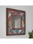 El Yapımı Masif Ahşap & Desenli Mermer Çerçeveli Duvar Aynası - 023.1 - 34x34 cm 2