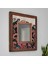 El Yapımı Masif Ahşap & Desenli Mermer Çerçeveli Duvar Aynası - 025.1 - 34x34 cm 2