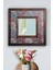 El Yapımı Masif Ahşap & Desenli Mermer Çerçeveli Duvar Aynası - 027.1 - 34x34 cm 1