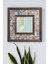 El Yapımı Masif Ahşap & Desenli Mermer Çerçeveli Duvar Aynası - 037.1 - 34x34 cm 1