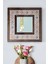 El Yapımı Masif Ahşap & Desenli Mermer Çerçeveli Duvar Aynası - 069.1 - 34x34 cm 1