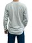 Gri Unisex No Standart Uzun Kollu Polyester Karışımlı T-Shirt 3