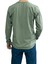 Yeşil Unisex No Standart Uzun Kollu Likralı T-Shirt 3