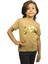 Sütlü Kahve Renk Hello Zürafa Kısa Kol Çocuk T-Shirt 2