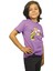 Mor Renk Hello Zürafa Kısa Kol Çocuk T-Shirt 1