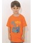 Turuncu Renk Summer Party Kısa Kol Çocuk T-Shirt 3