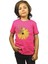 Pembe Renk Papatya Desenli Kısa Kol Çocuk T-Shirt 1