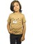 Sütlü Kahve Aslan Desenli Kısa Kol Çocuk T-Shirt 2