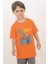 Turuncu Renk Summer Party Kısa Kol Çocuk T-Shirt 1