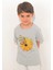 Gri Renk Papatya Desenli Kısa Kol Çocuk T-Shirt 1