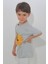 Gri Renk Papatya Desenli Kısa Kol Çocuk T-Shirt 2