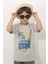 Gri Renk Summer Party Kısa Kol Çocuk T-Shirt 1
