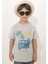 Gri Renk Summer Party Kısa Kol Çocuk T-Shirt 2