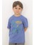 Mavi Renk Summer Party Kısa Kol Çocuk T-Shirt 2