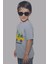 Gri Melanj Summer Holiday Kısa Kol Çocuk T-Shirt 2