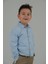Açık Mavi Renk Düz Uzun Kollu Erkek Çocuk Gömlek 5