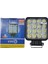 16 LED Kare Kalın Kasalı Off Road Sis Farı Çalışma Lambası 12-24V 2 Adet 1