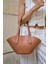Taba Kadın Deri Görünümlü Shopper Çanta 5