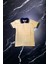Siyah Çizgi Yaka Sarı Kısa Kol Polo Yaka Lakos T-Shirt 1