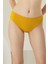 Sarı Reps Yüksek Bel Tek Alt Bikini 1