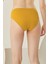 Sarı Reps Yüksek Bel Tek Alt Bikini 2