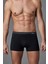 Siyah Compact Penye Boxer Erkek Düz Desenli Esnek Rahat Paça Tipi 1
