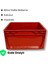 1.Kalite Kırmızı Plastik Kasa 40x30x22 cm - Kokusuz Sağlam Plastik Kutu 21 Litre 2