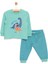 Bisiklet Yaka Dinazor Desenli Erkek Bebek Pijama Takımı 1