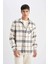 Regular Fit Kareli Oduncu Flanel Uzun Kollu Gömlek D4131AX24AU 1