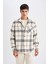 Regular Fit Kareli Oduncu Flanel Uzun Kollu Gömlek D4131AX24AU 4