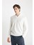 Regular Fit Polo Yaka Jakarlı Triko Sweatshirt A9785AX24AU 4