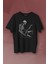 Unisex T-Shirt Skeleton Playing Guitar Heavy Metal Skull Iskelet Gitar Rock Siyah Baskılı T-Shirt 1