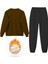 Eşofman Takımı Oversize Playhard Baskılı Eşofman Takımı,sevgili,çift Kombini Kahverengi 3