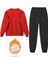 Eşofman Takımı Oversize Sleepmodebear Baskılı Eşofman Takımı,sevgili,çift Kombini Kırmızı 3