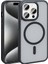 Apple iPhone 15 Pro Kılıf Magsafe Şarj Özellikli Mat Arka Yüzey Sio Kapak - Siyah 1