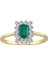 ve Oktagon Kesim Zümrüt Taşlı Anturaj Yüzük 0401R0080 2
