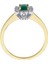 ve Oktagon Kesim Zümrüt Taşlı Anturaj Yüzük 0401R0080 3
