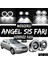 Opel Astra G 1998-2004 Uyumlu Üniversal Mercekli Angel Sis Farı Metal Su Geçirmez 76 mm Beyaz Halkalı Gündüz Farı Angel Eyes 2 Adet 1