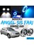 ŞüsCarOto Aksesuar Opel Astra G 1998-2004 Uyumlu Üniversal Mercekli Angel Sis Farı Metal Su Geçirmez 76 mm Buz Mavi Halkalı Gündüz Farı Angel Eyes 2 Adet 2