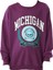 Kız Çocuk Michigan Yazı Desenli Mor Renk Mevsimlik Sweatshirt 1