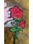 Ütü Ile Yapışan Nakış Işleme Kırmızı Çiçek Arma Dikiş Aplike 29X14 cm 1