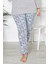 Farya Home X-Dreamy Büyük Beden Pamuklu Desenli Uzun Kollu Pijama Takımı 3