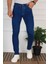 Slim Fit Koyu Mavi Jeans Pantolon 1