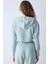 Açık Yeşil Kapüşonlu Ribana Detaylı Sweatshirt 5