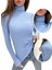 ALYA UNDERWEAR Kaşkorse Tam Boğazlı Body Sweatshirt, Gök Mavi 1