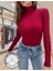 ALYA UNDERWEAR Kaşkorse Tam Boğazlı Body Sweatshirt, Bordo 2