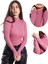 ALYA UNDERWEAR Kaşkorse Yarım Boğazlı Body Sweatshirt, Gül Kurusu 1