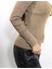 ALYA UNDERWEAR Kaşkorse Yarım Boğazlı Body Sweatshirt, Kahve Melanj 4