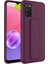 Galaxy A03S Kılıf Qstand Kapak-Mürdüm 1